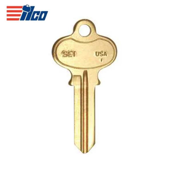 SE1   1022 Segal Key Blank - Brass Finish SE1 BR - SEG-1D (50 Pack) For Discount - Image 2