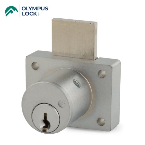 OLYMPUS LOCK  - 800S - Cabinet Drawer Deadbolt Lock - 1-3 8  - Schlage C - 26D - Satin Chrome - KD - Grade 1 Fashion - Image 2