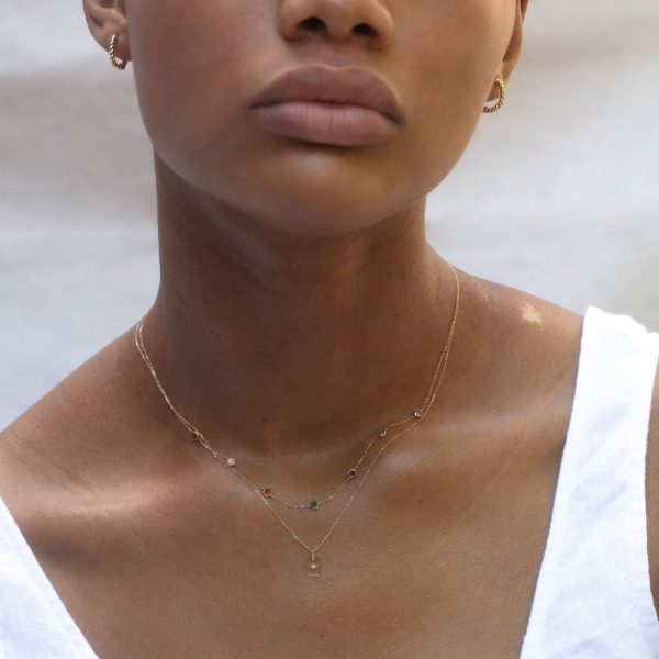Solid Gold Chakra Necklace on Sale - Image 2