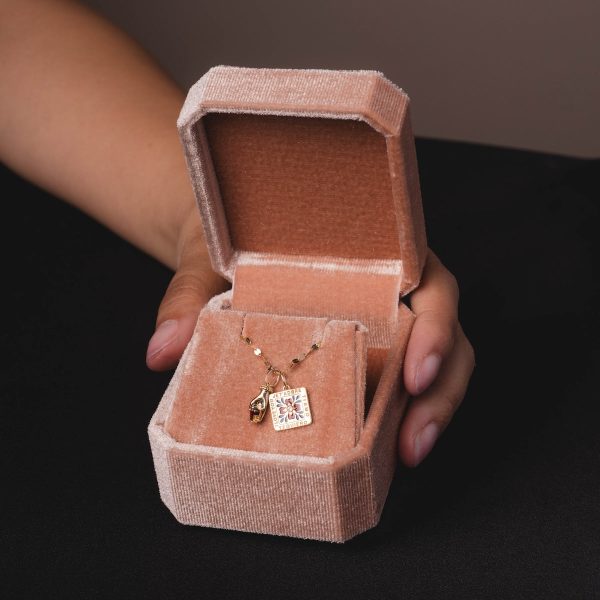 Fancy Velvet Ring, Earring & Necklace Box Supply - Image 5